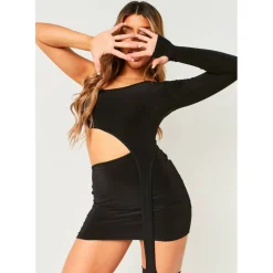 Double Layer Slinky Suspender Mini Dress