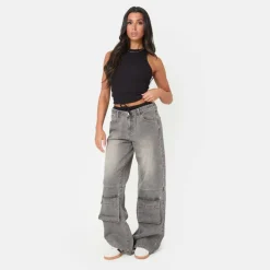 Double Waistband Cargo Jean