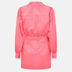 Draped Shirt Dress