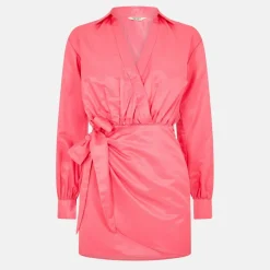 Draped Shirt Dress