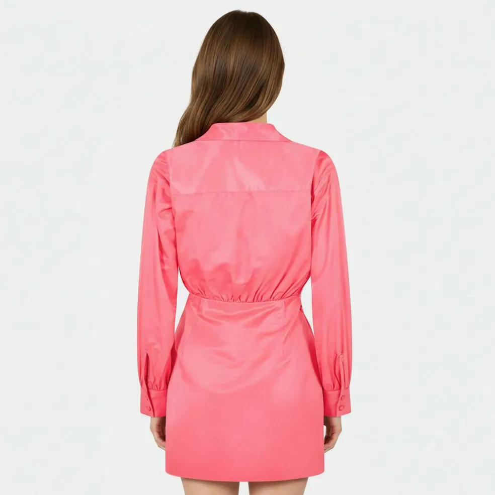 Draped Shirt Dress