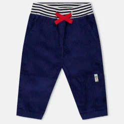 Elastic Waistband Corduroy Trousers