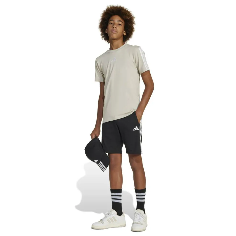 Essentials 3 Stripe Jersey Short Juniors