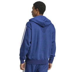 Essentials Fleece 3-Stripes Full-Zip Hoodie Mens