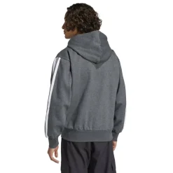 Essentials Fleece 3-Stripes Full-Zip Hoodie Mens