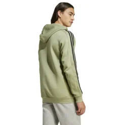 Essentials Fleece 3-Stripes Full-Zip Hoodie Mens