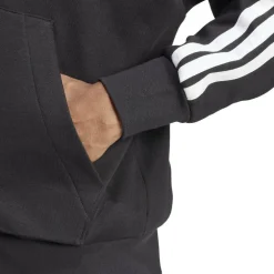 Essentials Fleece 3-Stripes Full-Zip Hoodie Mens