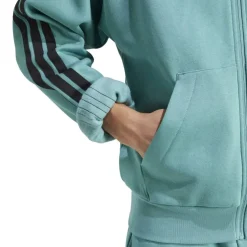 Essentials Fleece 3-Stripes Full-Zip Hoodie Mens