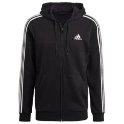 Essentials French Terry 3-Stripes Full-Zip Hoodie