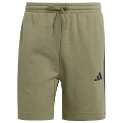Essentials 3 Stripe Fleece Shorts Mens