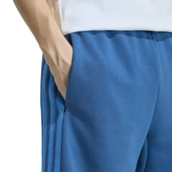 Essentials 3 Stripe Fleece Shorts Mens