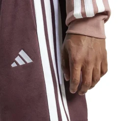 Essentials 3 Stripe Fleece Shorts Mens