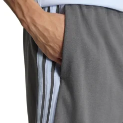 Essentials 3 Stripe Fleece Shorts Mens