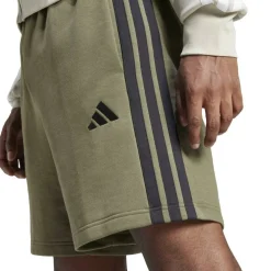 Essentials 3 Stripe Fleece Shorts Mens