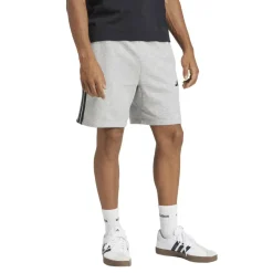 Essentials 3 Stripe Fleece Shorts Mens