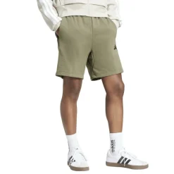 Essentials 3 Stripe Fleece Shorts Mens