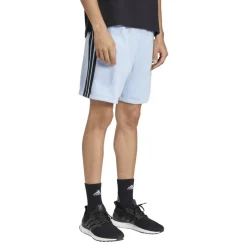 Essentials 3 Stripe Fleece Shorts Mens
