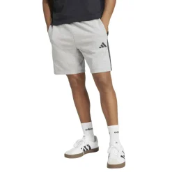 Essentials 3 Stripe Fleece Shorts Mens