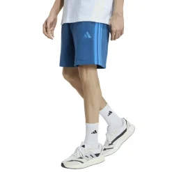 Essentials 3 Stripe Fleece Shorts Mens