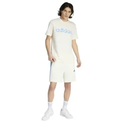 Essentials 3 Stripe Fleece Shorts Mens
