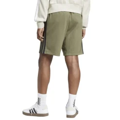 Essentials 3 Stripe Fleece Shorts Mens