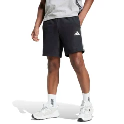 Essentials 3 Stripe Fleece Shorts Mens
