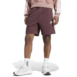 Essentials 3 Stripe Fleece Shorts Mens