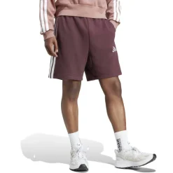 Essentials 3 Stripe Fleece Shorts Mens