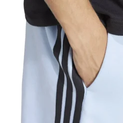 Essentials 3 Stripe Fleece Shorts Mens