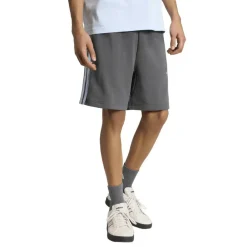 Essentials 3 Stripe Fleece Shorts Mens