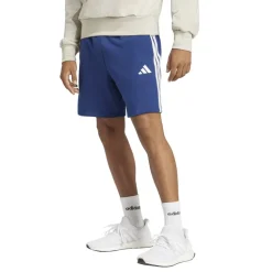 Essentials 3 Stripe Fleece Shorts Mens