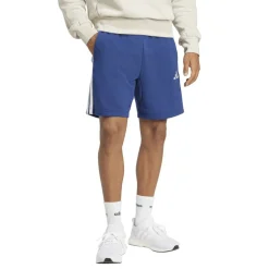 Essentials 3 Stripe Fleece Shorts Mens