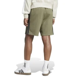Essentials 3 Stripe Fleece Shorts Mens
