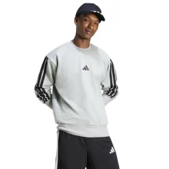 Essentials 3-Stripes Fleece Sweatshirt Mens