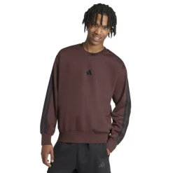 Essentials 3-Stripes Fleece Sweatshirt Mens