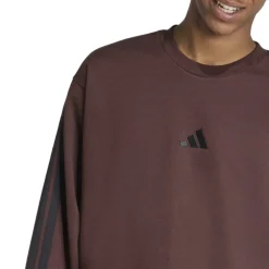 Essentials 3-Stripes Fleece Sweatshirt Mens