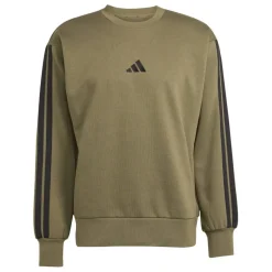 Essentials 3-Stripes Fleece Sweatshirt Mens