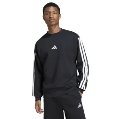 Essentials 3-Stripes Fleece Sweatshirt Mens