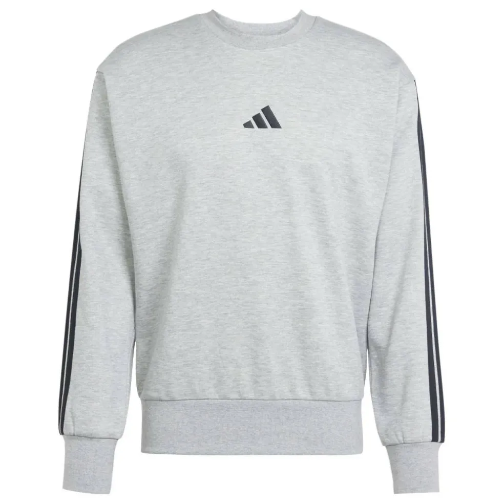 Essentials 3-Stripes Fleece Sweatshirt Mens