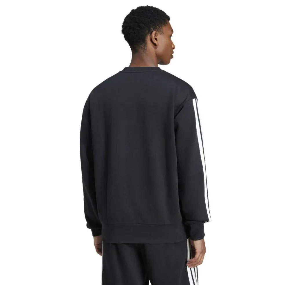 Essentials 3-Stripes Fleece Sweatshirt Mens