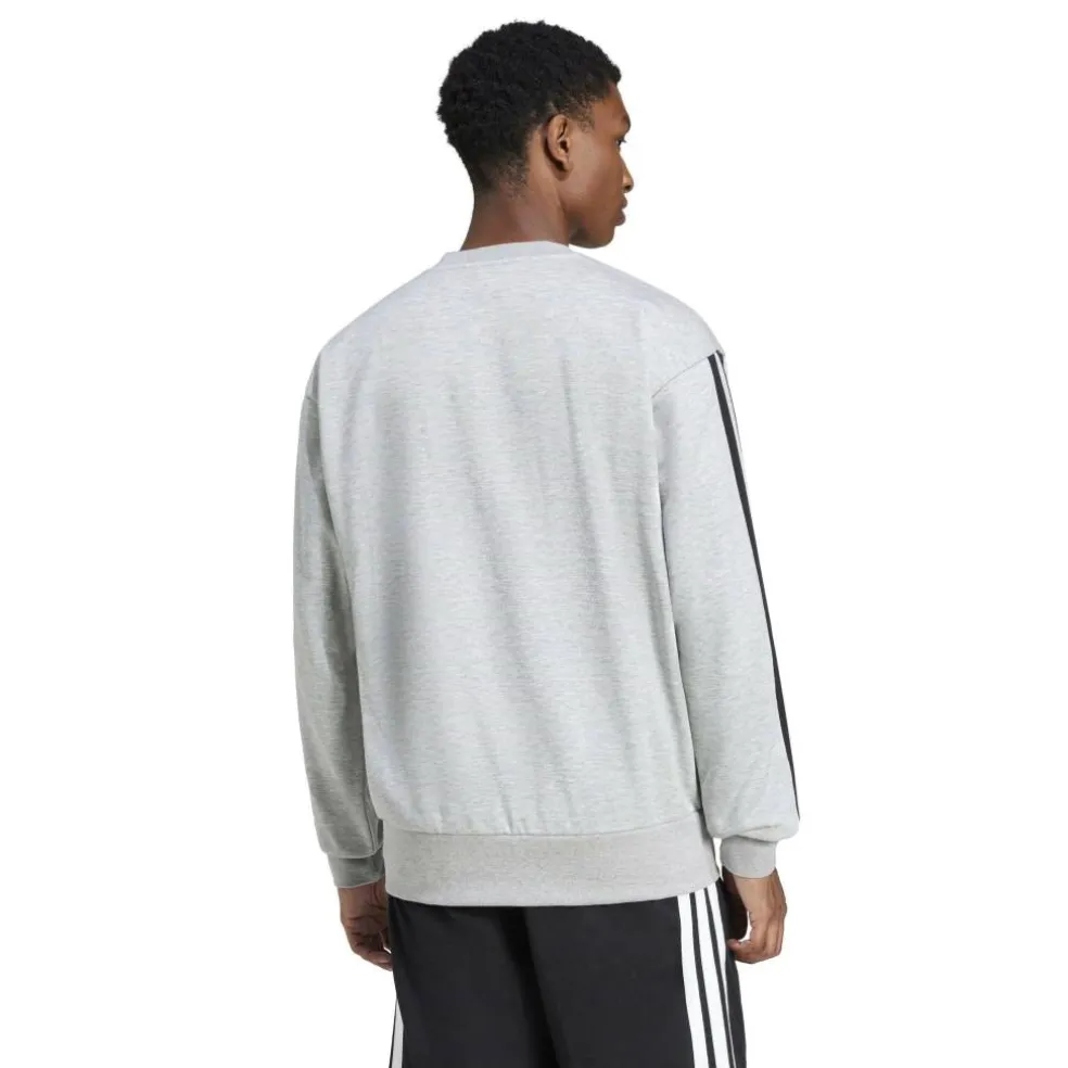 Essentials 3-Stripes Fleece Sweatshirt Mens