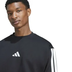 Essentials 3-Stripes Fleece Sweatshirt Mens
