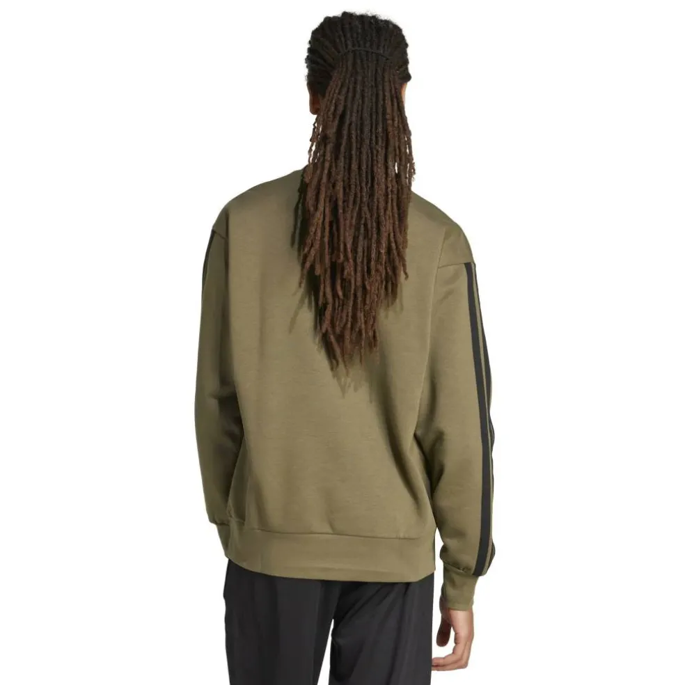 Essentials 3-Stripes Fleece Sweatshirt Mens