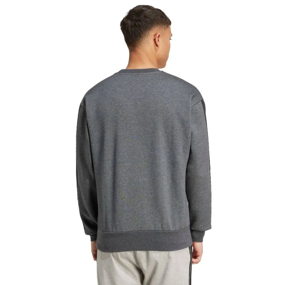 Essentials 3-Stripes Fleece Sweatshirt Mens