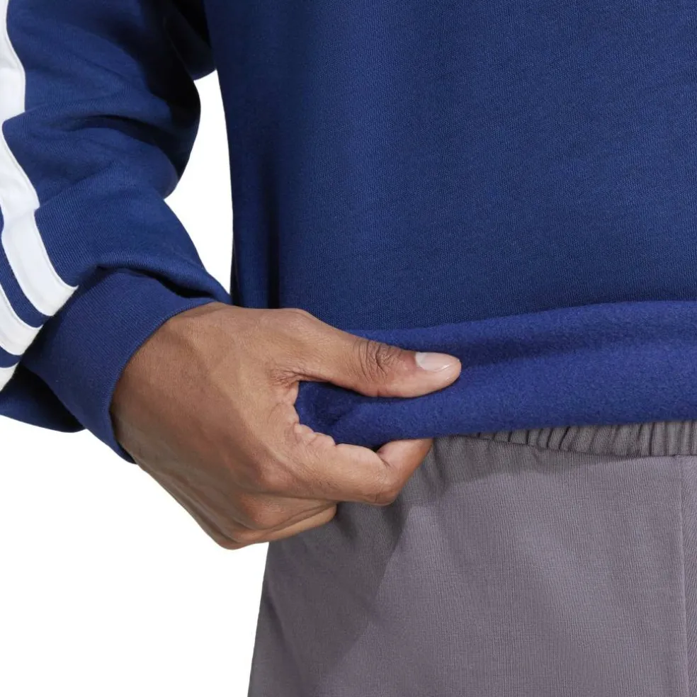 Essentials 3-Stripes Fleece Sweatshirt Mens