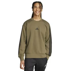 Essentials 3-Stripes Fleece Sweatshirt Mens