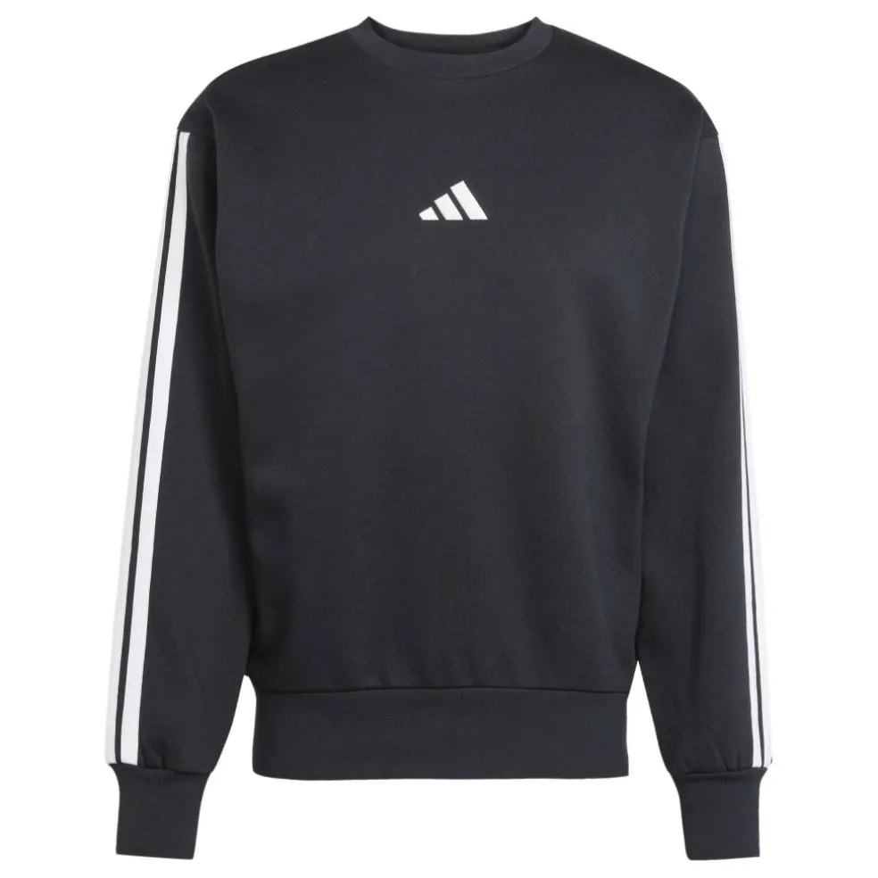 Essentials 3-Stripes Fleece Sweatshirt Mens