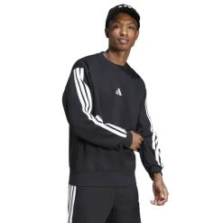 Essentials 3-Stripes Fleece Sweatshirt Mens