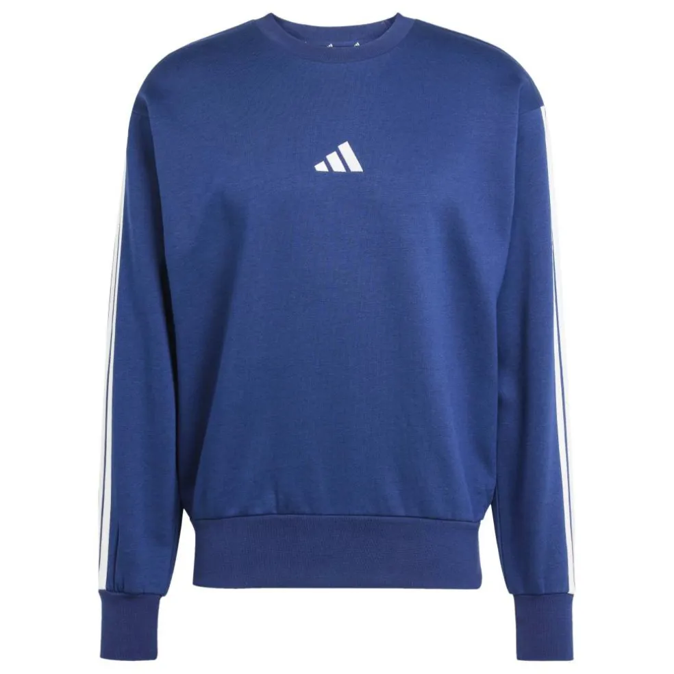 Essentials 3-Stripes Fleece Sweatshirt Mens