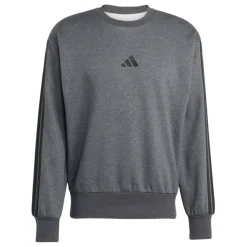 Essentials 3-Stripes Fleece Sweatshirt Mens